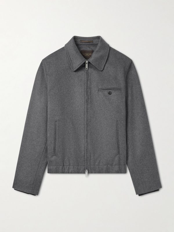 Incotex Montedoro Brushed Wool-Blend Bomber Jacket