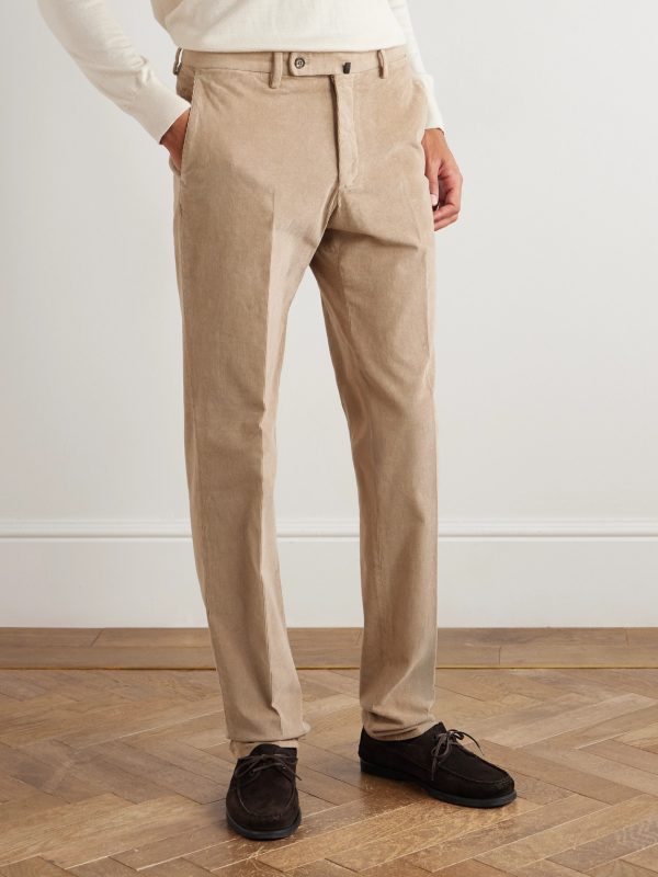 Incotex Straight-Leg Cotton-Blend Corduroy Trousers - FR Incotex Straight-Leg Cotton-Blend Corduroy Trousers - FR