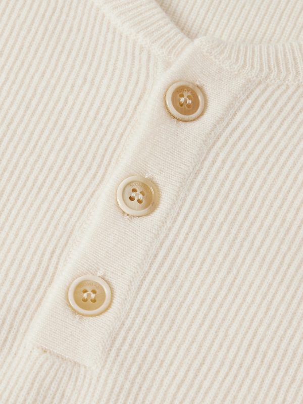 Incotex Zanone Slim-Fit Ribbed Virgin Wool Henley Sweater - CU