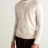 Incotex Zanone Slim-Fit Ribbed Virgin Wool Henley Sweater - FR