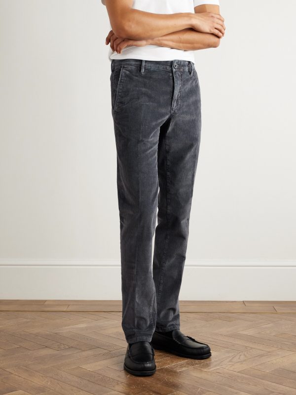 Incotex Slim-Fit Cotton-Blend Corduroy Trousers - FR Incotex Slim-Fit Cotton-Blend Corduroy Trousers - FR