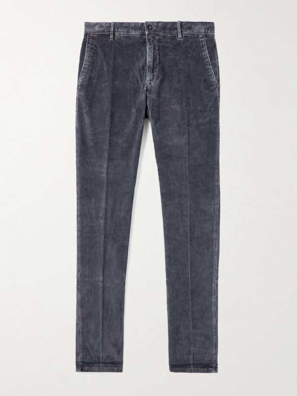 Incotex Slim-Fit Cotton-Blend Corduroy Trousers Incotex Slim-Fit Cotton-Blend Corduroy Trousers