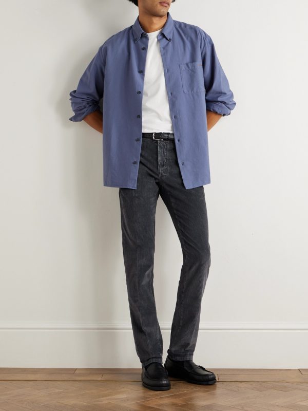 Incotex Slim-Fit Cotton-Blend Corduroy Trousers - OU Incotex Slim-Fit Cotton-Blend Corduroy Trousers - OU