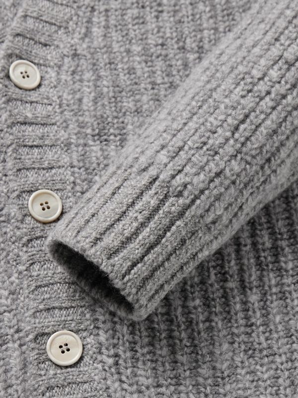Incotex Zanone Ribbed Wool Cardigan - E1 Incotex Zanone Ribbed Wool Cardigan - E1