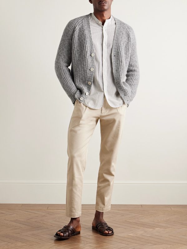 Incotex Zanone Ribbed Wool Cardigan - OU Incotex Zanone Ribbed Wool Cardigan - OU