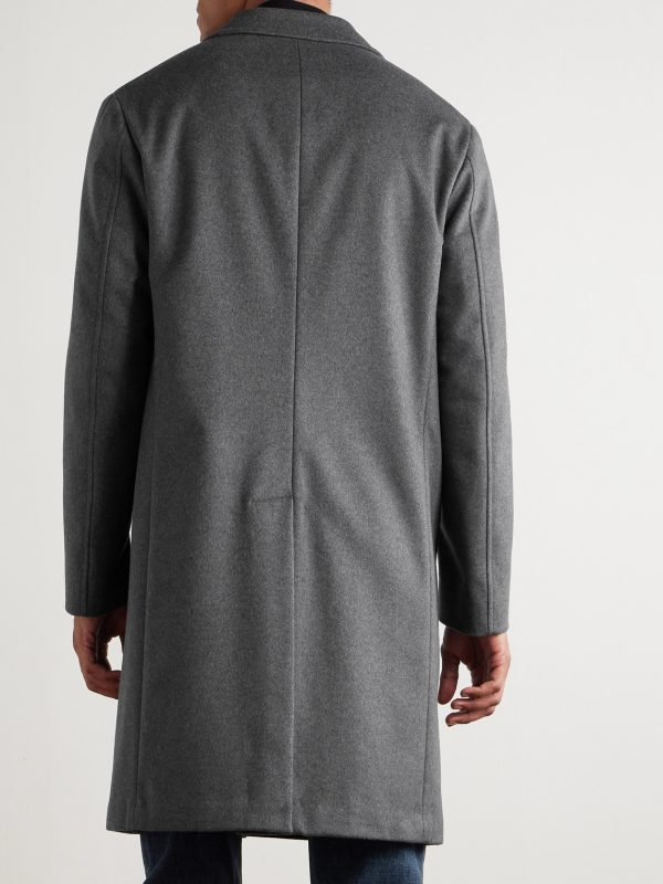 Incotex Montedoro Brushed Wool-Blend Coat - BK