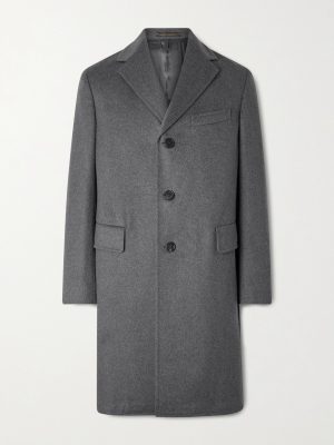 Incotex Montedoro Brushed Wool-Blend Coat Incotex Montedoro Brushed Wool-Blend Coat