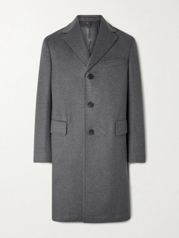 Incotex Montedoro Brushed Wool-Blend Coat