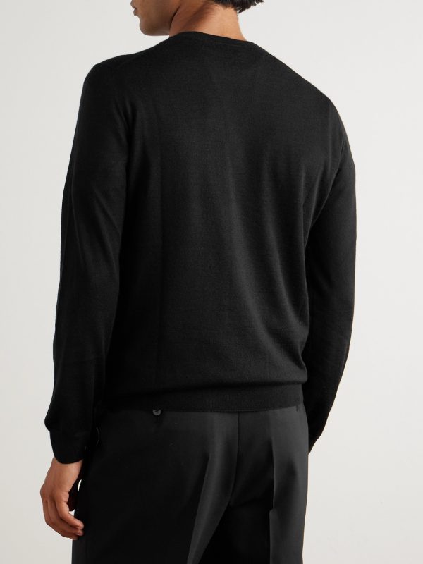 Incotex Zanone Cashmere and Silk-Blend Sweater - BK