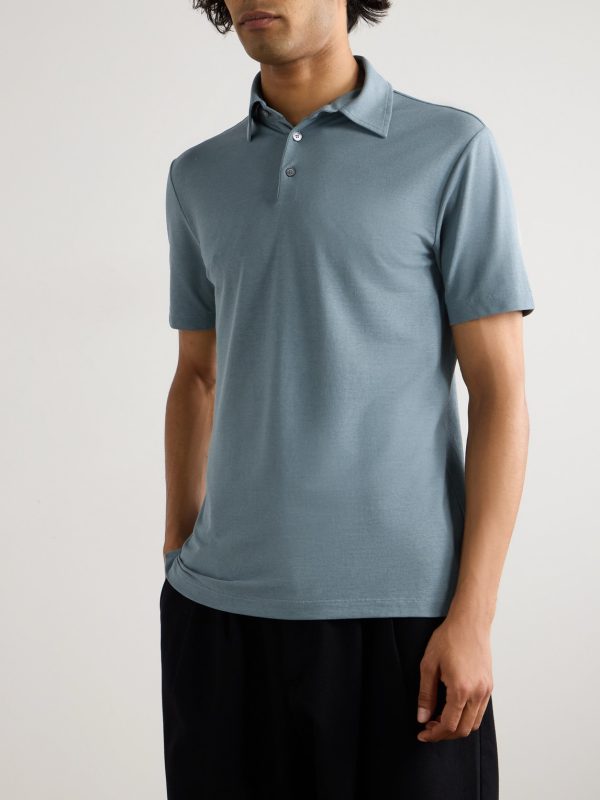 Incotex Zanone Slim-Fit IceCotton Polo Shirt - FR Incotex Zanone Slim-Fit IceCotton Polo Shirt - FR