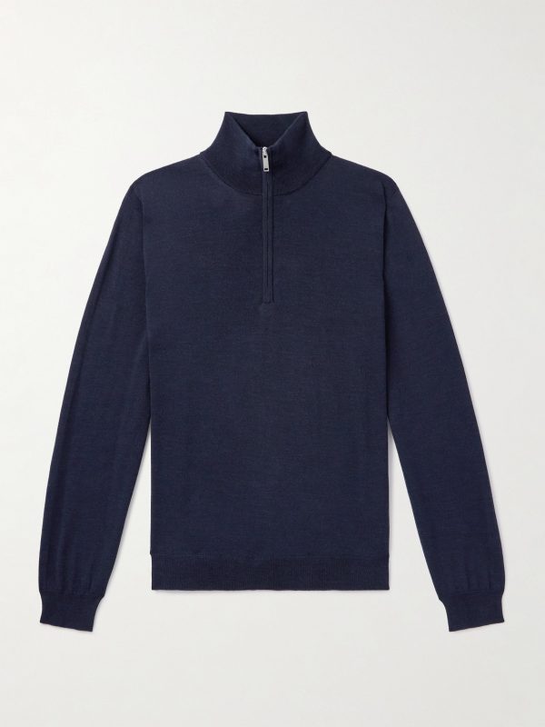 Incotex Zanone Flexwool Half-Zip Sweater Incotex Zanone Flexwool Half-Zip Sweater