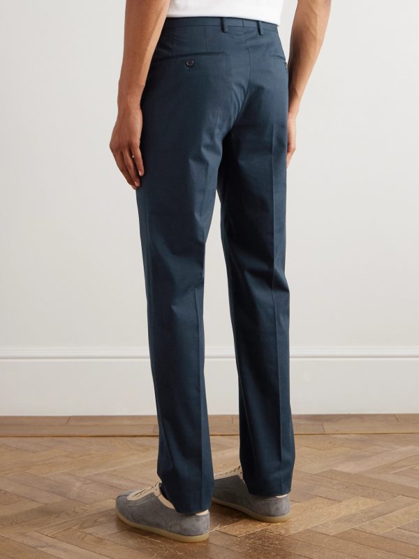 Incotex Slim-Fit Cotton and Cashmere-Blend Trousers - BK Incotex Slim-Fit Cotton and Cashmere-Blend Trousers - BK