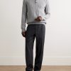 Incotex Zanone Cable-Knit Virgin Wool and Cashmere-Blend Polo Shirt - OU Incotex Zanone Cable-Knit Virgin Wool and Cashmere-Blend Polo Shirt - OU