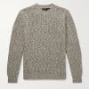 Incotex Zanone Ribbed Brushed-Wool Sweater Incotex Zanone Ribbed Brushed-Wool Sweater