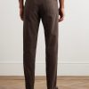 Incotex Blue Division Straight-Leg Pleated Cotton and Cashmere-Blend Twill Trousers - BK Incotex Blue Division Straight-Leg Pleated Cotton and Cashmere-Blend Twill Trousers - BK