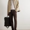 Incotex Blue Division Straight-Leg Pleated Cotton and Cashmere-Blend Twill Trousers - OU Incotex Blue Division Straight-Leg Pleated Cotton and Cashmere-Blend Twill Trousers - OU