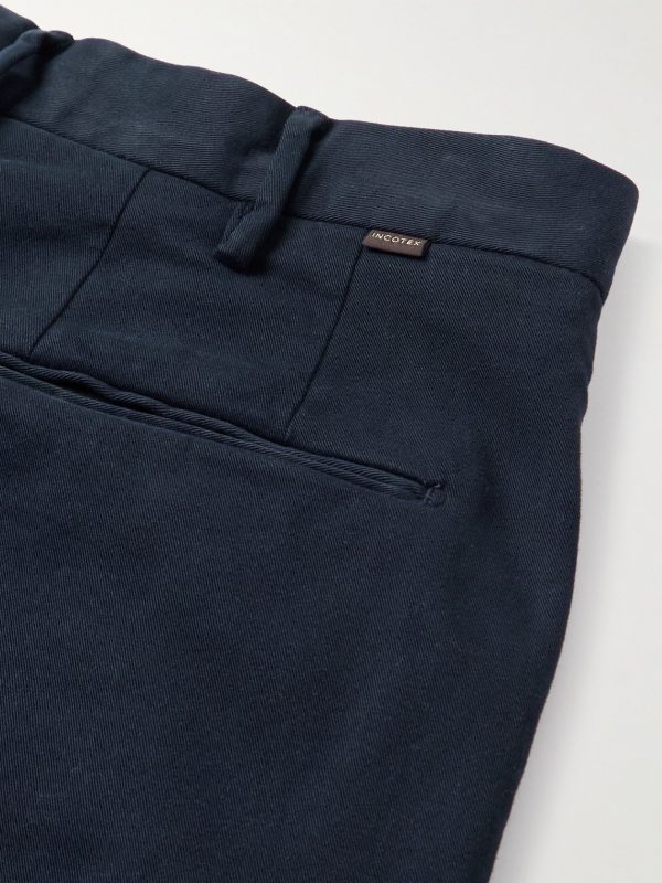 Incotex Straight-Leg Cotton-Blend Twill Trousers - CU