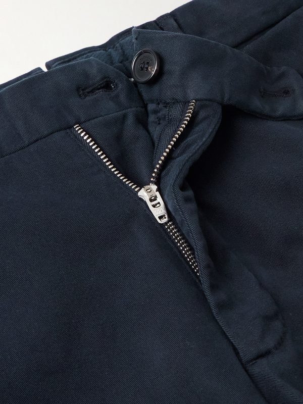 Incotex Straight-Leg Cotton-Blend Twill Trousers - E1