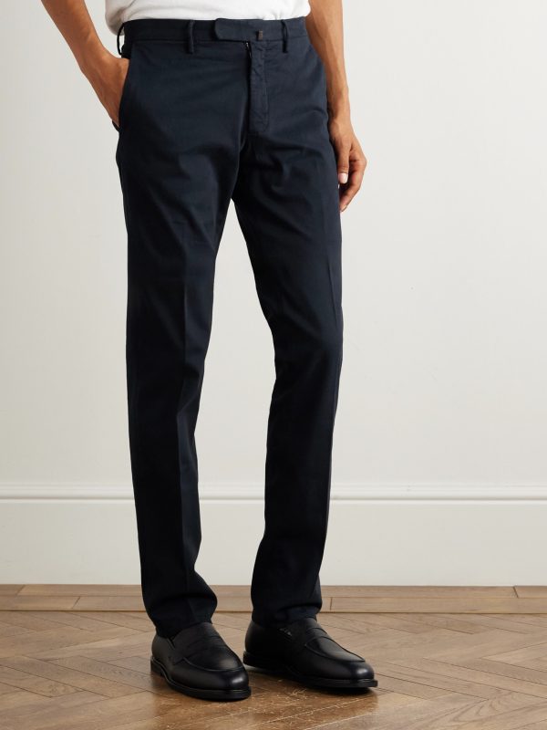 Incotex Straight-Leg Cotton-Blend Twill Trousers - FR