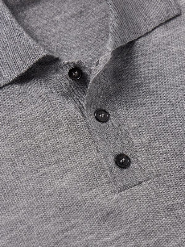 Incotex Slim-Fit Cashmere and Silk-Blend Polo Shirt - CU Incotex Slim-Fit Cashmere and Silk-Blend Polo Shirt - CU