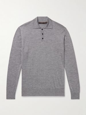 Incotex Slim-Fit Cashmere and Silk-Blend Polo Shirt Incotex Slim-Fit Cashmere and Silk-Blend Polo Shirt
