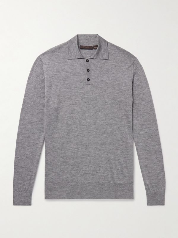 Incotex Slim-Fit Cashmere and Silk-Blend Polo Shirt Incotex Slim-Fit Cashmere and Silk-Blend Polo Shirt