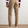 Incotex Blue Division Straight-Leg Pleated Cotton and Cashmere-Blend Twill Trousers - BK Incotex Blue Division Straight-Leg Pleated Cotton and Cashmere-Blend Twill Trousers - BK