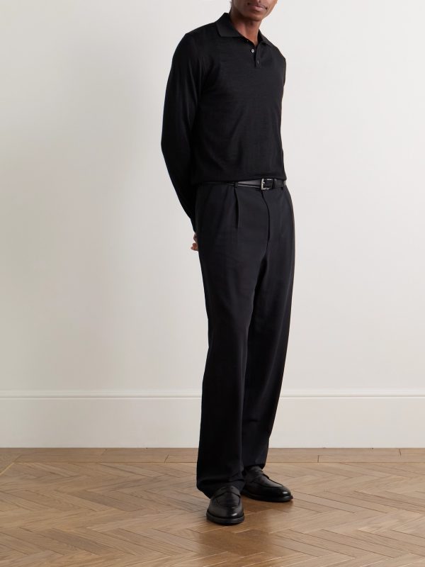 Incotex Zanone Slim-Fit Cashmere and Silk-Blend Polo Shirt - OU Incotex Zanone Slim-Fit Cashmere and Silk-Blend Polo Shirt - OU