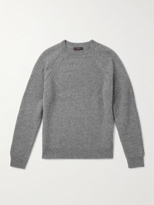 Incotex Zanone Ribbed Virgin Wool Sweater Incotex Zanone Ribbed Virgin Wool Sweater
