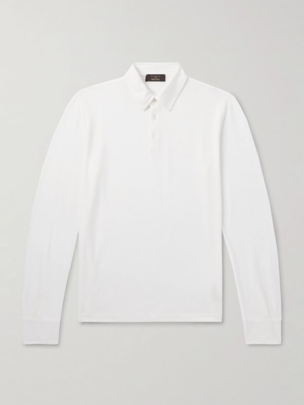 Incotex Zanone Slim-Fit IceCotton Piqué Polo Shirt Incotex Zanone Slim-Fit IceCotton Piqué Polo Shirt