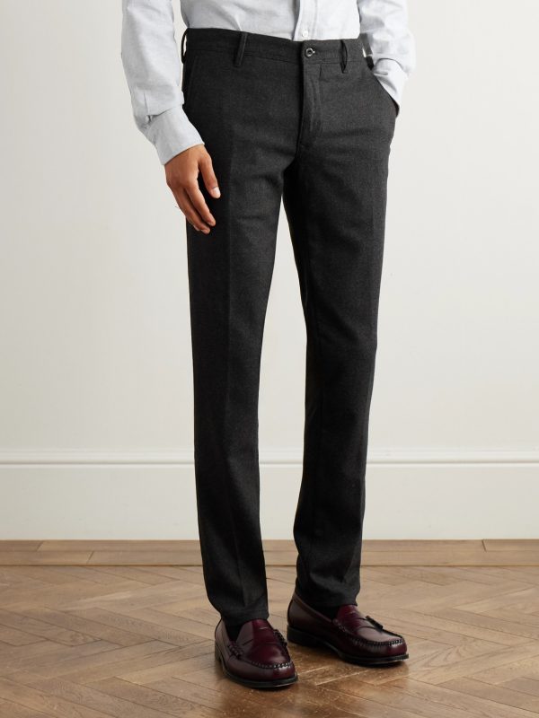 Incotex Slim-Fit Straight-Leg Virgin Wool-Blend Trousers - FR Incotex Slim-Fit Straight-Leg Virgin Wool-Blend Trousers - FR