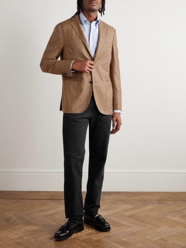 Incotex Herringbone Wool Blazer - OU Incotex Herringbone Wool Blazer - OU