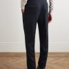 Incotex Tapered Pleated Virgin Wool-Twill Trousers - BK