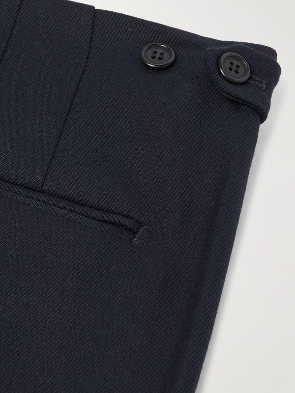 Incotex Tapered Pleated Virgin Wool-Twill Trousers - CU