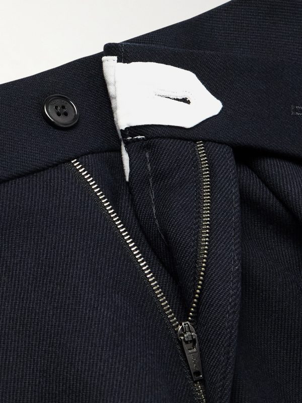 Incotex Tapered Pleated Virgin Wool-Twill Trousers - E1