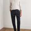 Incotex Tapered Pleated Virgin Wool-Twill Trousers - OU