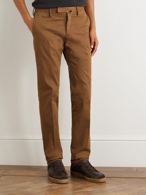 Incotex Slim-Fit Cotton-Blend Twill Trousers - FR Incotex Slim-Fit Cotton-Blend Twill Trousers - FR