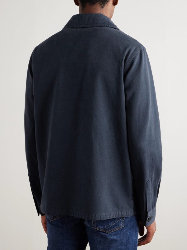Incotex Cotton and Cashmere-Blend Overshirt - BK Incotex Cotton and Cashmere-Blend Overshirt - BK