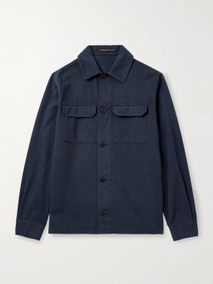 Incotex Cotton and Cashmere-Blend Overshirt Incotex Cotton and Cashmere-Blend Overshirt