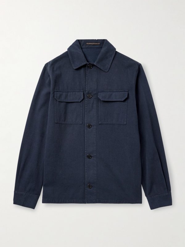 Incotex Cotton and Cashmere-Blend Overshirt Incotex Cotton and Cashmere-Blend Overshirt