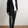 Incotex Tapered Pleated Wool and Cashmere-Blend Trousers - OU Incotex Tapered Pleated Wool and Cashmere-Blend Trousers - OU