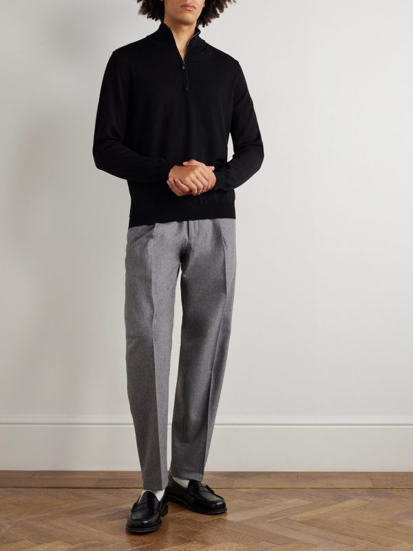 Incotex Zanone Flexwool Half-Zip Sweater - OU Incotex Zanone Flexwool Half-Zip Sweater - OU