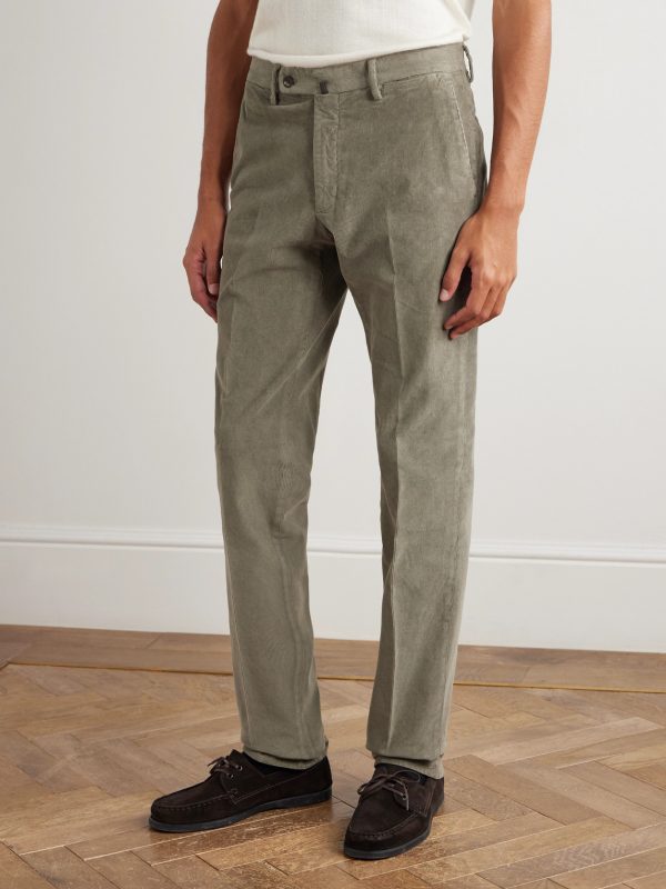 Incotex Straight-Leg Cotton-Blend Corduroy Trousers - FR Incotex Straight-Leg Cotton-Blend Corduroy Trousers - FR