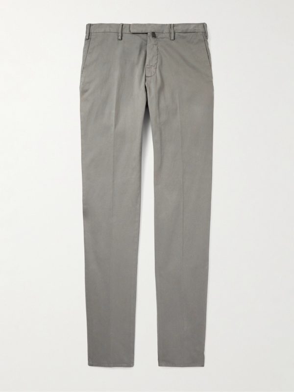 Incotex Straight-Leg Cotton-Blend Twill Trousers Incotex Straight-Leg Cotton-Blend Twill Trousers