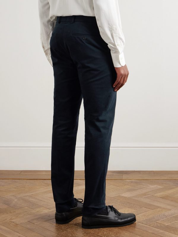 Incotex Straight-Leg Stretch-Cotton Trousers - BK Incotex Straight-Leg Stretch-Cotton Trousers - BK