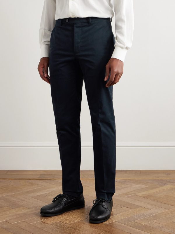 Incotex Straight-Leg Stretch-Cotton Trousers - FR Incotex Straight-Leg Stretch-Cotton Trousers - FR