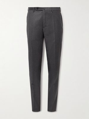 Incotex Slim-Fit Brushed Cotton-Blend Twill Trousers Incotex Slim-Fit Brushed Cotton-Blend Twill Trousers