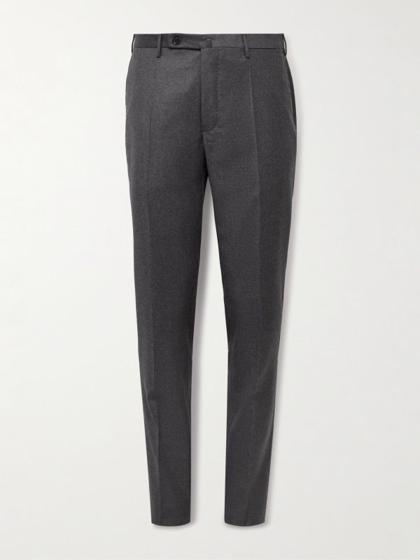 Incotex Slim-Fit Brushed Cotton-Blend Twill Trousers Incotex Slim-Fit Brushed Cotton-Blend Twill Trousers
