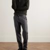 Incotex Slim-Fit Brushed Cotton-Blend Twill Trousers - OU Incotex Slim-Fit Brushed Cotton-Blend Twill Trousers - OU