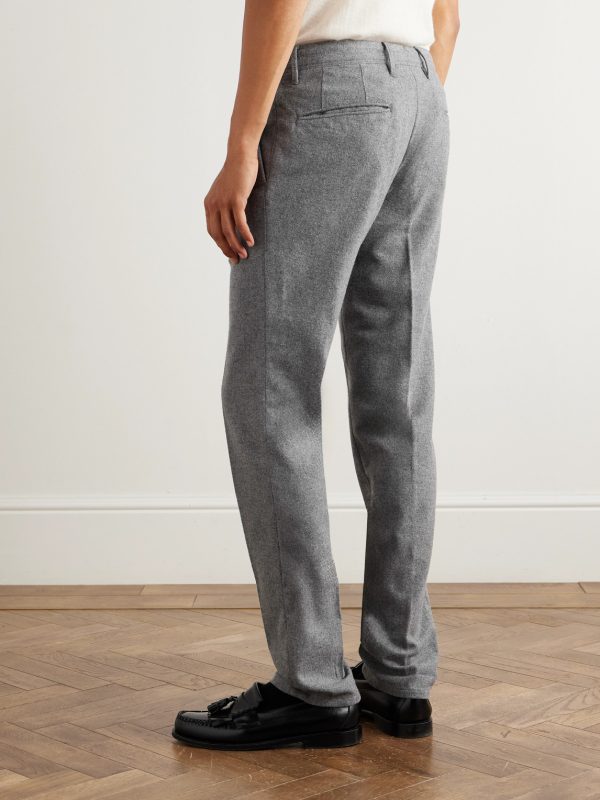 Incotex Slim-Leg Virgin Wool-Blend Trousers - BK Incotex Slim-Leg Virgin Wool-Blend Trousers - BK